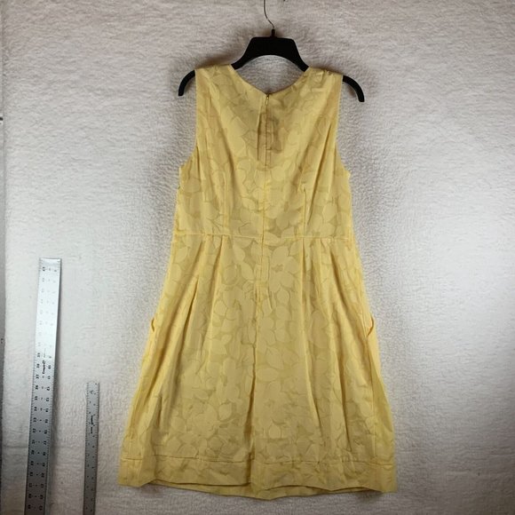 Rabbit Rabbit Rabbit Designs Dress Women's‎ 10 Yellow Floral Front Button 8549 - Picture 1 of 9